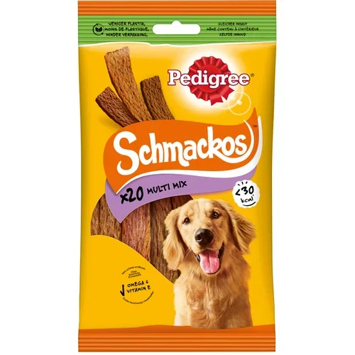 Pedigree Schmackos prigrizki za pse - Varčno pakiranje: 3 x 144 g, 3 sorte (3 x 20 kosov)