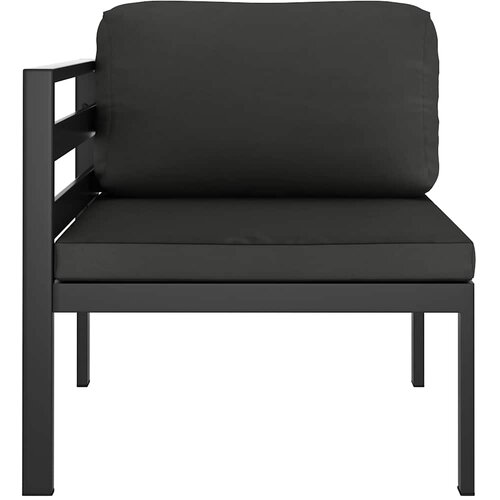 SOFA za jednu osobu s jastucima aluminijska antracit Slike