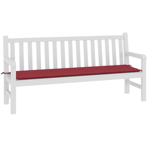  Jastuk za vrtnu klupu boja vina 180 x 50 x 3 cm tkanina Oxford Slike