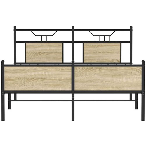 VidaXL okvir kreveta bez madraca boja hrasta sonome 140x190 cm drveni Slike