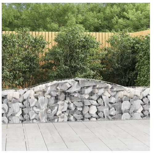  Gabionska ko&scaron;ara s lukom 400x50x60/80 cm pocinčano željezo Cijene