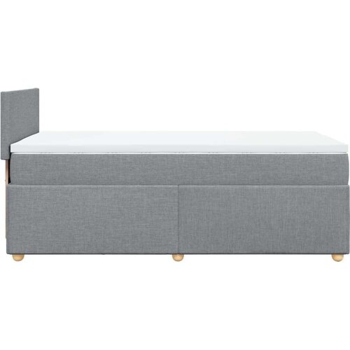 VidaXL Okvir kreveta s oprugama i madrac svjetlosivi 80x200cm tkanina Slike