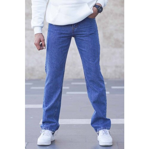 Madmext Blue Straight Fit Men's Jeans 6312 Slike