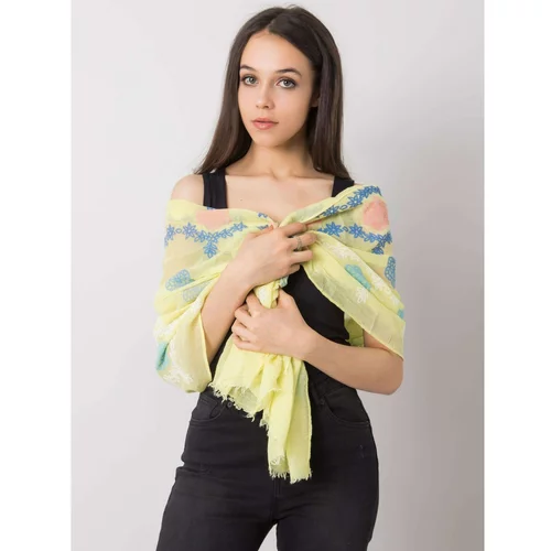Fashion Hunters Yellow scarf with decorative print