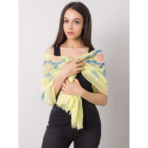 Fashion Hunters Yellow scarf with decorative print Slike