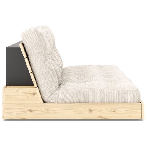 Karup Design Bela raztegljiva sedežna garnitura iz rebrastega žameta 196 cm Base &amp;ndash; Slike