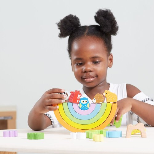 Viga drvene dugine slagalice kreativni montessori Slike