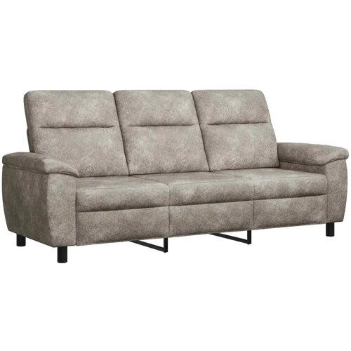  Set sofe 3 pcs Svjetlosiva Umetnička suknja koža - Svjetlosiva 1-sjedalo + 2-sjedalo (140 cm) + 3-sjedalo Slike