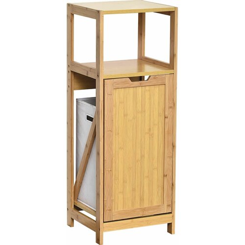 Tendance kupatilski ormarić za korpu za veš i 1 policom mahe 33X36X98CM mdf/bambus Slike
