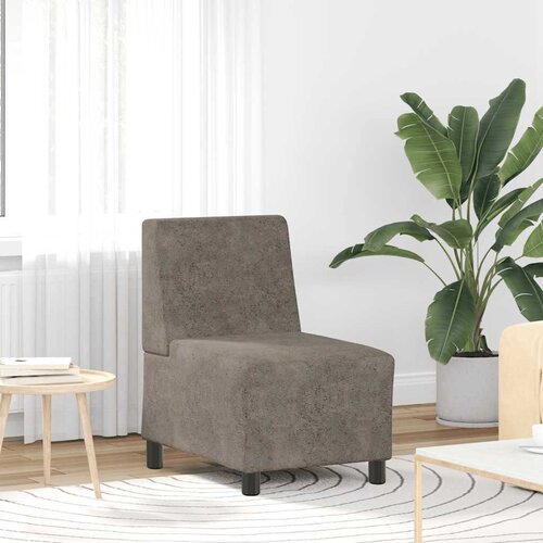 Modularna sofa bez naslona za ruke tamno siva 55 cm umjetna koža Cijene