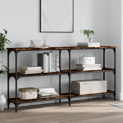 The Living Store Konzolna mizica dimljen hrast 150x29x75 cm inženirski les - Konzolna Mizica, (21573543) Cene