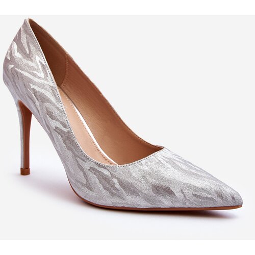 Kesi Klonisa Silver Glittering Embellished High Heels Cene