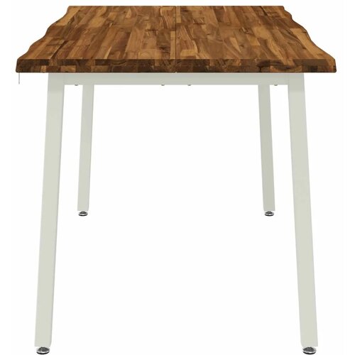  120 x 90 x 75 cm Čvrsto drvo akacije Prirodna i bijela - Prirodna i bijela 120 x 90 x 75 cm Živi rub Slike