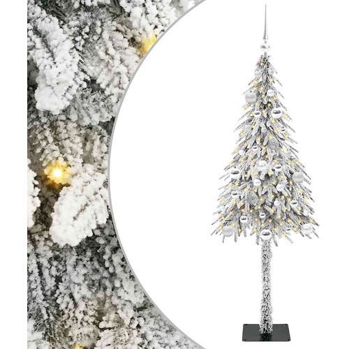  Božićno drvce s 150 LED svjetlima Bijelo 150 cm PE i čelik Slike