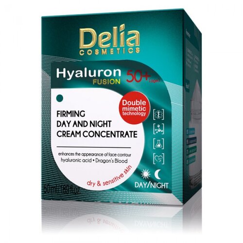 Delia HYALURON FUSION - Koncentrovana krema za učvr&amp;scaron;ćivanje kože 50+ za lice 50ml Slike