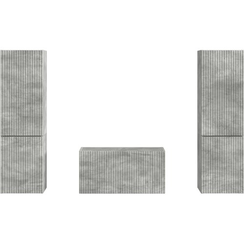  Set TV komoda 5 pcs Betonski sivi Konstruirano drvo Slike