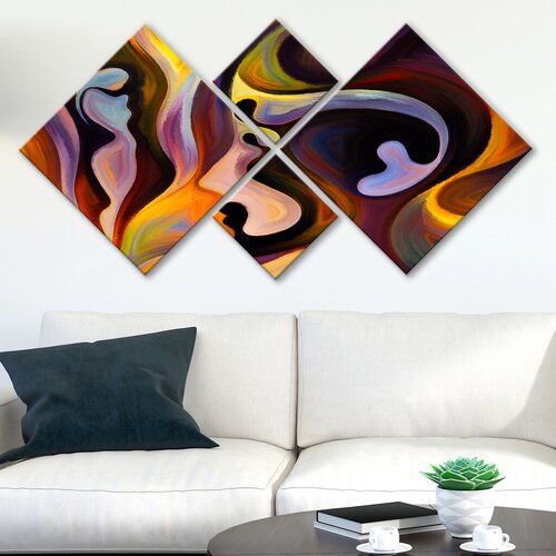 Wallity slika 4MDF248687593, 60x115 cm, 4 dijela Cijene