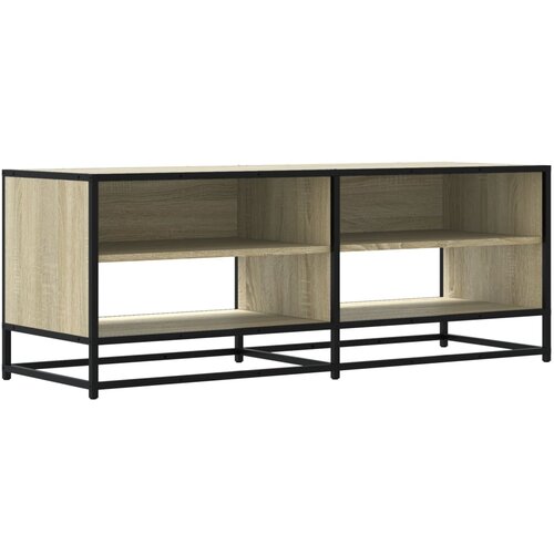 Maison Chic TV omarica - TV stojalo - Televizijska omarica sonoma hrast 120,5x40x46 cm inženirski les in kovina, (21699474) Slike