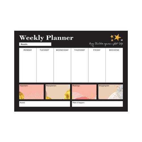 Grupo Erik Editores S. L. Glitter - Stoni planer A3 - Glitter, Gold, Week To View Cene