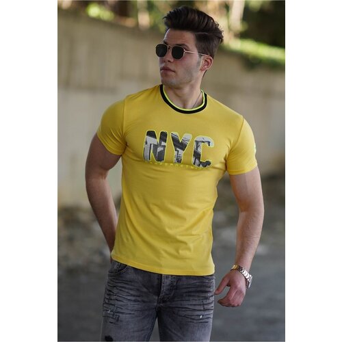 Madmext T-Shirt - Yellow - Regular fit Slike