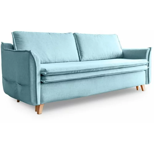 Miuform Svijetlo plava sklopiva sofa 225 cm –
