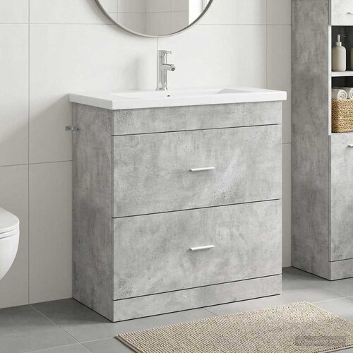  Set namje&scaron;taja za kupaonicu Betonska siva 81 x 40 x 84,5 cm Cijene