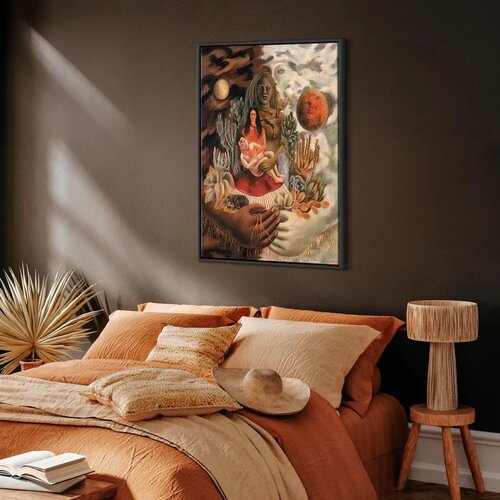  Slika - Frida Kahlo &amp;ndash; The Love Embrace of the Universe the Earth (Mexico) Myself Diego and Se&amp;ntilde;or Xolotl 80x120 U crnom drven Slike