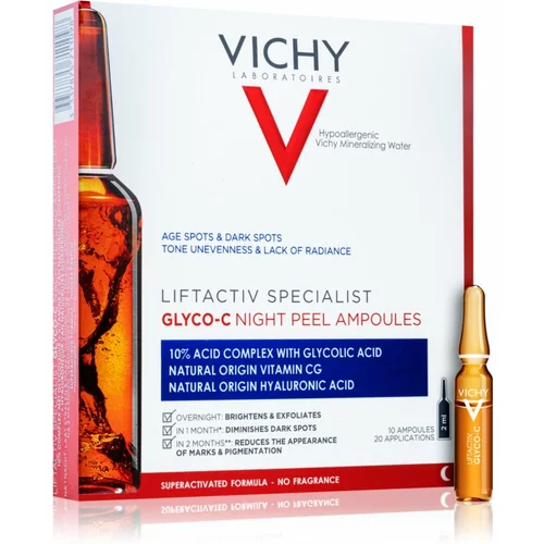 Vichy liftactiv Glyco-C Night Peel Ampoules noćni serum u ampulama protiv hiperpigmentacije 10 kom 20 ml