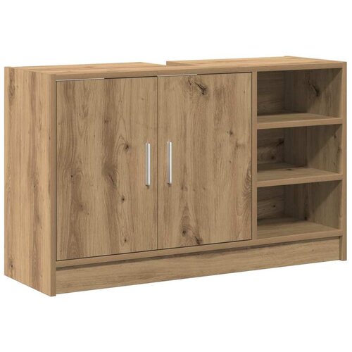 VidaXL Omara za umivalnik Umetni hrast 90 x 29 x 55 cm Konstruiran les, (5000044195) Slike