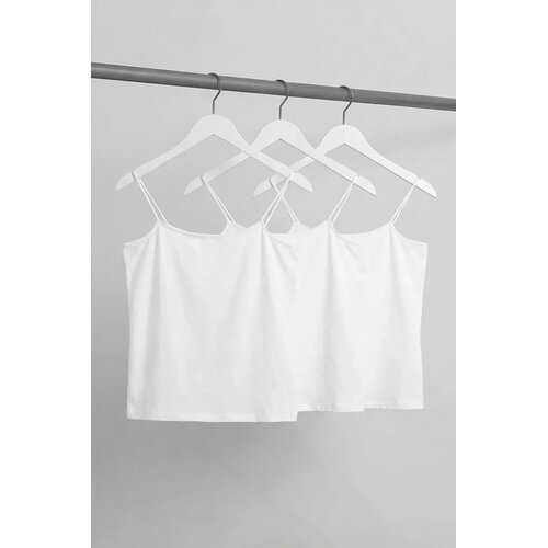 Trendyol Set ženskih majica Tbbaw26Cv00001, 3 komada, Beli Slike