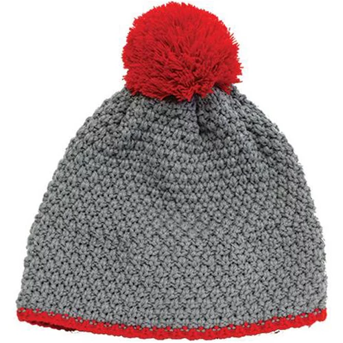 Kapa zimska kapa Snow, pletena, rdeče siva