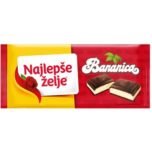NAJLEPSE ZELJE COKOLADA BANANICA CRNA 184G Cene