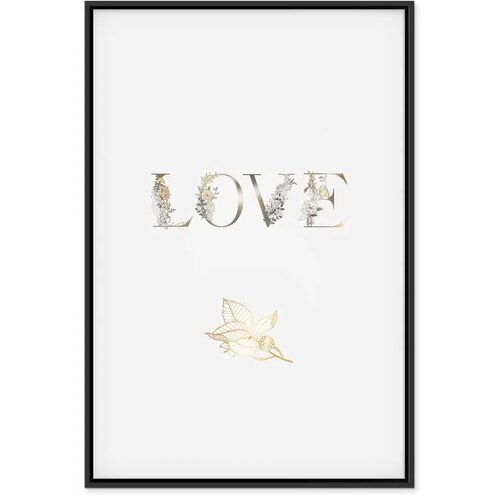  Slika - Love Is Strength (1 Part) Vertical 40x60 U crnom drvenom okviru Cene