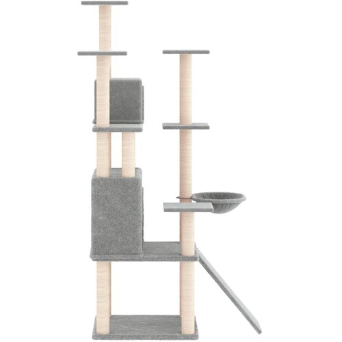  Penjalica za mačke sa stupovima za grebanje svjetlosiva 154 cm Slike