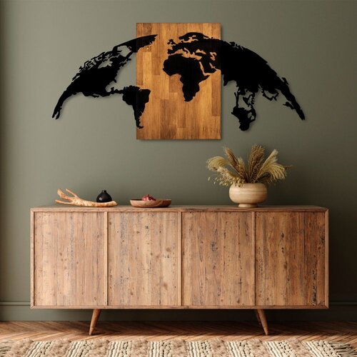 Wallity Zidna dekoracija World Map 20, 70x150cm, Hrast Slike