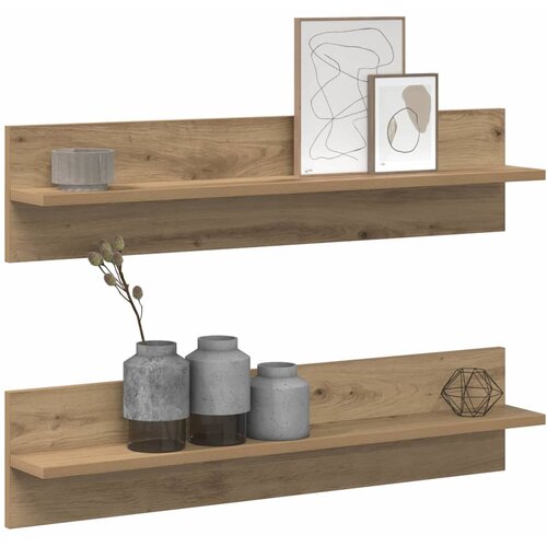  Polica na zidu Zidne 2 pcs Umjetnički hrast 80 x 11,5 x 18 cm Slike