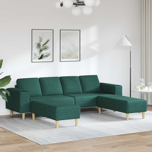  Kauč za dnevni boravak 3 pcs Tamnozelena Poliester Cijene
