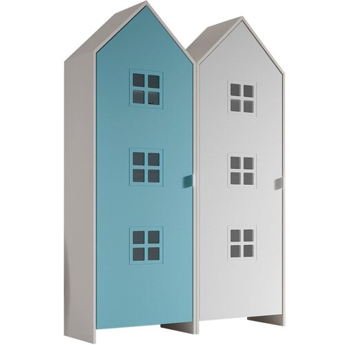 Vipack Bela/svetlo modra otroška garderobna omara 115x171,5 cm CASAMI BRUGES – Cene