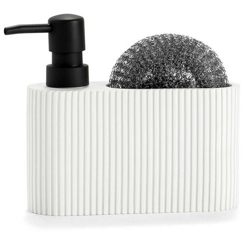  Dozator sapuna za sudoper 2 u 1 Andrea House CC71086 Smola Polirezin 16 x 5 x 15 cm Drôtenka Bijela Cijene