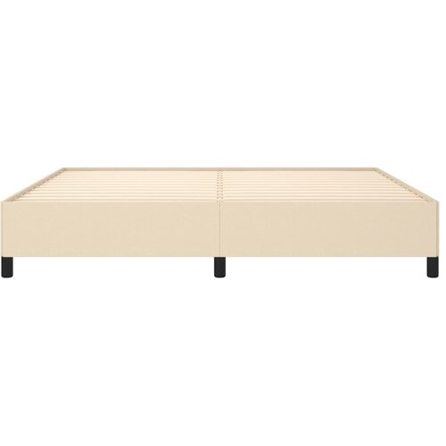  Okvir za krevet bez madraca krem 200x200 cm od tkanine Slike