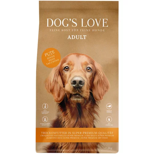 Dog's Love Adult puran - Varčno pakiranje: 2 x 2 kg