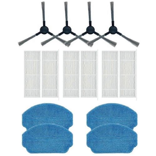 INORCO 6Pcs Filter stranske krtače Mop Cloth za robotski sesalnik Br150 Br151/ Br150 Br151 / Br150 Br151, (21842113) Slike