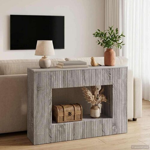 Konzolna stolica Prugasti Sivi Sonoma 101 x 29 x 74 cm Cijene