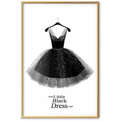  Plakat - Little Black Dress 21x30 Zlatni okvir Slike