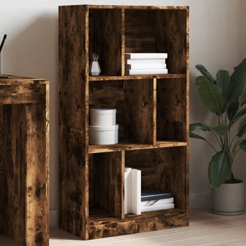 The Living Store Knjižna omara dimljeni hrast 57x28,5x107,5 cm inženirski les - Knjižna Omara, (21554997) Slike