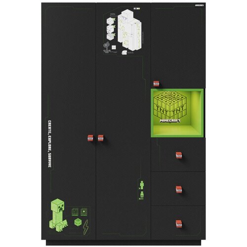 Minecraft omara za oblačila, črna Slike