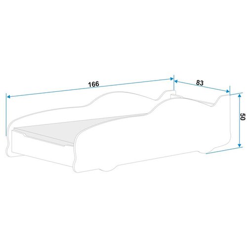  Drveni dječji krevet AUTO 160x80cm - crveni Slike