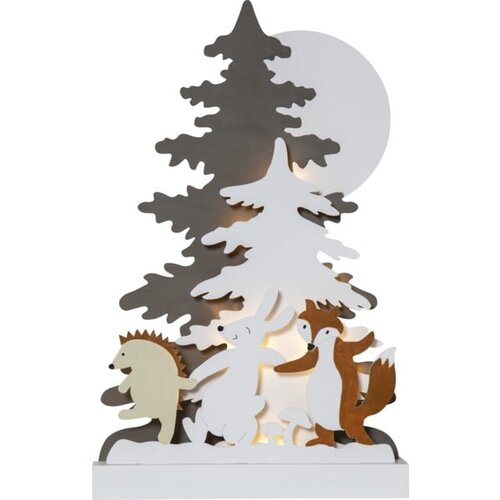 Star Trading Bijeli/sivi svjetlosni ukras na baterije Forest Friends – Cene