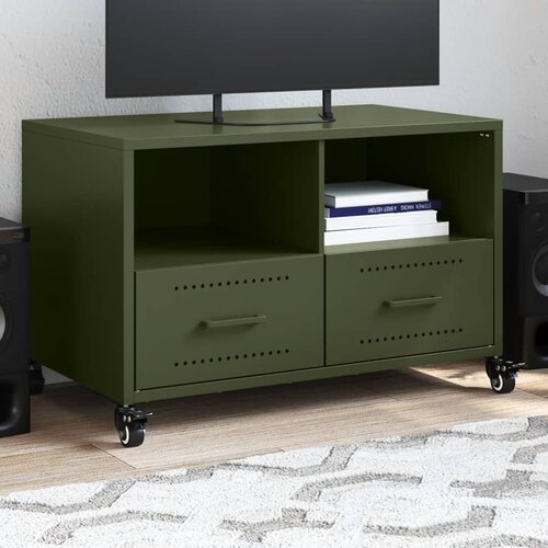 vidaXL TV omarica olivno zelena 68x39x43,5 cm hladno valjano jeklo Cene