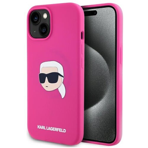 Karl Lagerfeld OVITEK HARDCASE ZA IPHONE 15 6.1 FUCHSIA ZA MAGSAFE SILIKON, (21971276) Cene